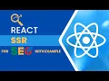 React Server Side Rendering SSR Tutorial React SEO React Helmet 2025