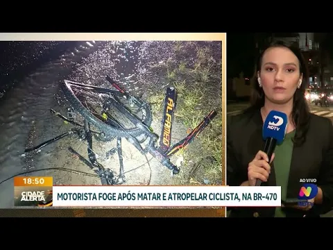 Motorista foge após matar e atropelar ciclista, na BR-470