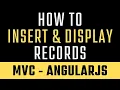 MVC Insert And Display Records AngularJS asp net