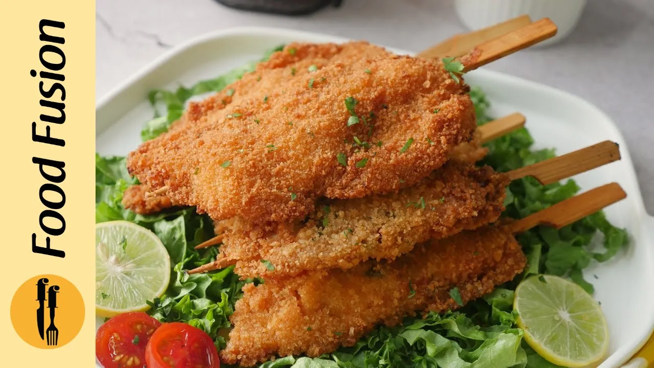 Crispy Chicken Skewers Recipe by Food Fusion (Ramzan Special Recipe)
