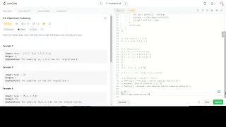 Leetcode Maximum Subarray Sum Prefix Sum DP