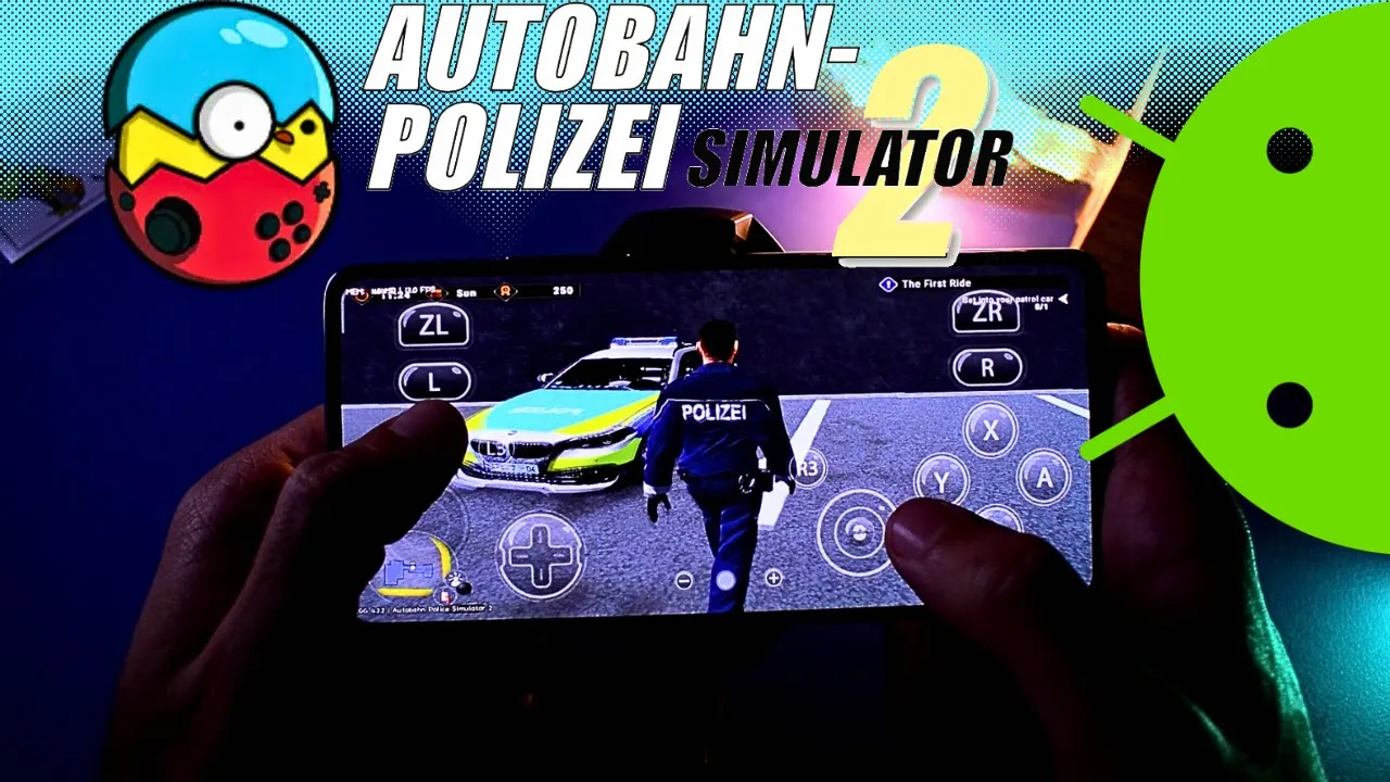 Autobahn Polizei Simulator 2 Android | Nintendo Switch Emulator Gameplay |  Egg NS Mali GPU