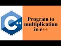 multiplication program on visual studio