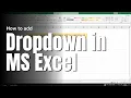 Add SMART Drop Down Lists in Excel with Data Validation
