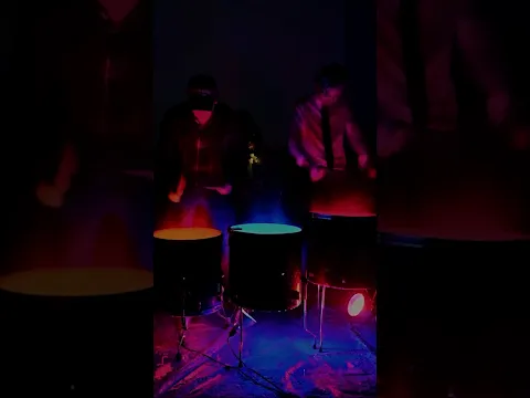 JIG 2 SPLITS ON PAINT DRUMS #jig #drumline #harvard #music #fyp
