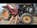 Download Lagu The genius girl repairs and restores large rice tractors || Let's wait for the results!
