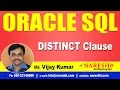 DISTINCT Clause in Oracle Oracle SQL Tutorial s Mr Vijay Kumar