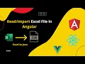 Import Excel file in angular Read Excel file in angular Excel import to json
