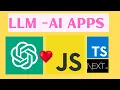 Full-Stack AI Apps with Javascript using LLMs - OpenAI Hugging Face