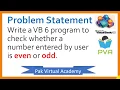 Visual Basic 6 Program to Check Even or Odd