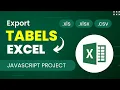 Export HTML table to excel JavaScript download data as CSV