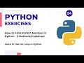 How To Find Perfect Numbers in Python 2 Powerful Methods Explained Python Exercises