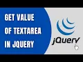 Get Textarea Tag Value in jQuery HowToCodeSchool com