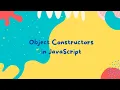 A Beginners Guide to Object Constructors in Javascript
