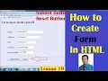 Submit button reset button Create form in html Part 1-Lesson 19