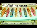 53 Synchronization of 32 Metronomes