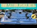 Marine Speakers Swim Platform Transom Install with Remote Control Skar Marine Speakers and Kicker