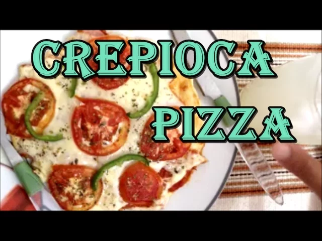 PIZZA RÁPIDA: COM MASSA DE CREPIOCA+MOLHO CASEIRO DE TOMATE, LANCHE SAUDÁVEL