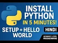 How to Install Python Run First Program Hindi Python Tutorial for Beginners
