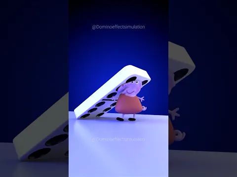 Peppa Pig Vs Domino 🐽🐽NOT FOR KIDS!! FAST #peppapig  #dominoeffect