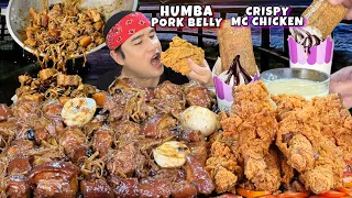 HUMBA Pork Belly, Mc. Crispy Chicken, Hot Fudge Sundae, Taro Custard Pie asmr AMAZING FOODS!