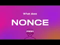 Nonce meaning