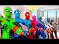 Top New Pro 8 SPIDER-MAN in 1 House Hey All Color SuperHeroes Go To Trainning Nerf Gun