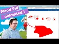 Animated Flood Fill in JavaScript p5 js in codeguppy