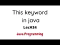 This Keyword in Java with Solved Examples in Urdu Hindi