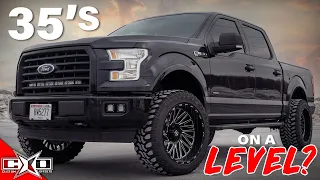 Fitting 35 Radar Tires on a LEVELED Ford F-150 with 22x12 s