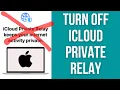 Turn OFF iCloud Private Relay on Mac macOS Monterey