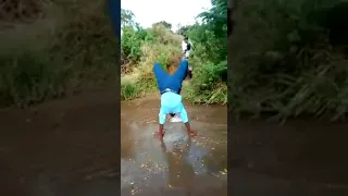 A Man Crossing The River With Hands Can U Do This Shorts Viral Trending 