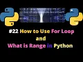 How to Use For Loop in Python What is Range in Python in Hindi for beginners