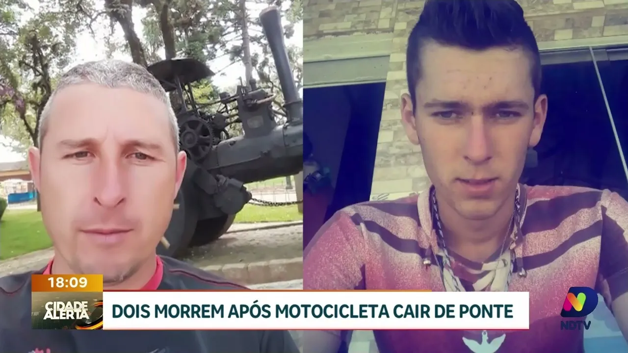 Dois homens morrem após queda de motocicleta de ponte em Papanduva