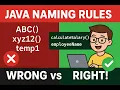 Java Naming Conventions in 2025 camelCase Classes Methods Explained with Examples
