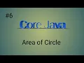 Calculate Area of Circle by using eclips