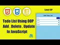Part-2 Todo list project in Object-Oriented Programming OOP in JavaScript for beginners 2022