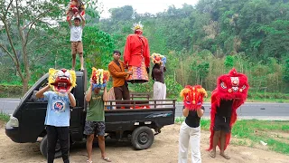 MUATAN BERBAGAI BARONGAN PAKE MOBIL PICK UP KE TEMPAT PENTAS