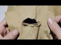 Invisibly fix a hole in your pants Keep your pants