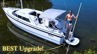 My FAVORITE Boat Upgrade (Outboard Swim Platform) [10min installation]