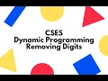 CSES Dynamic Programming Removing Digits