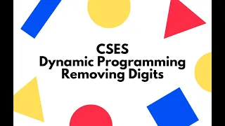 CSES Dynamic Programming Removing Digits