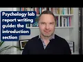Psychology lab report writing guide the introduction section