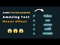 ASMR Programming - CSS Amazing Text Hover Effect Text Animation CSS