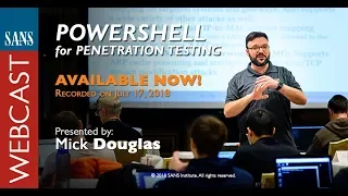SANS Webcast PowerShell for PenTesting