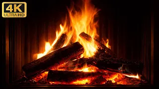 Christmas Fireplace with Instrumental Christmas Music 24/7 🔥 Fireplace Christmas Music 🎄 Yule Log