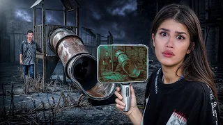 چجوری از روح داخل سرسره تونلی پارک عکس بگیریم    دندنها