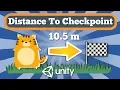 Unity 2D Tutorial How To Calculate And Display Distance From Character To Checkpoint In 2D Game