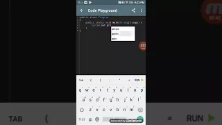 01 Java Tutorial on Android Phone Hello World program on Solo Learn Code Playground
