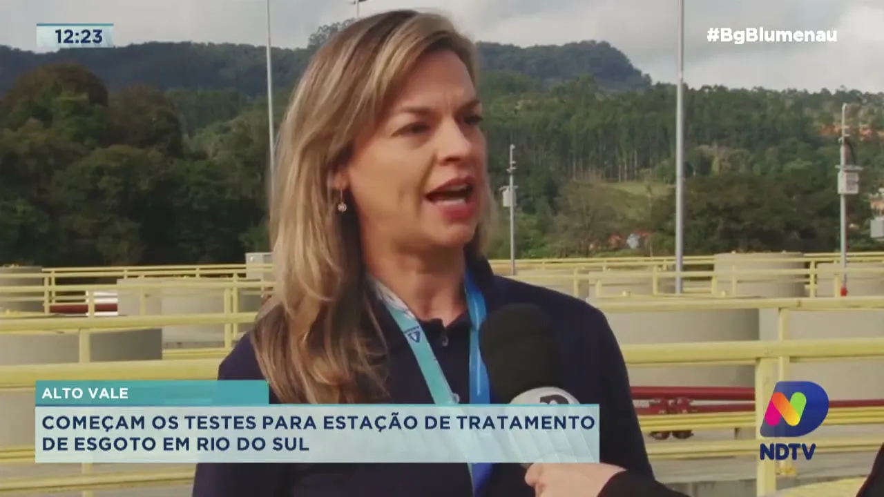 Alto Vale: começam os testes para estação de tratamento de esgoto de Rio do Sul